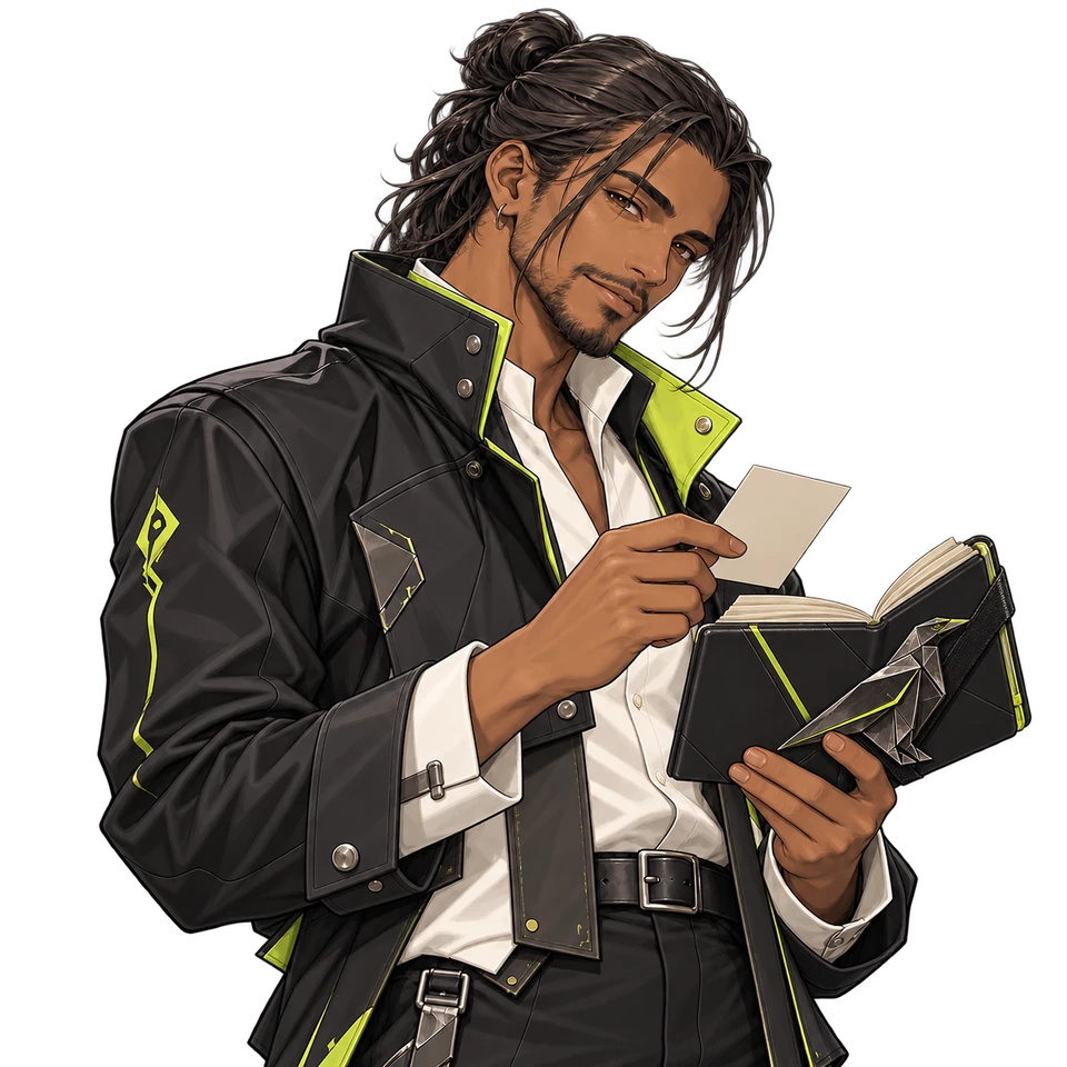 The Night Reader, a CHAINZERO guide character